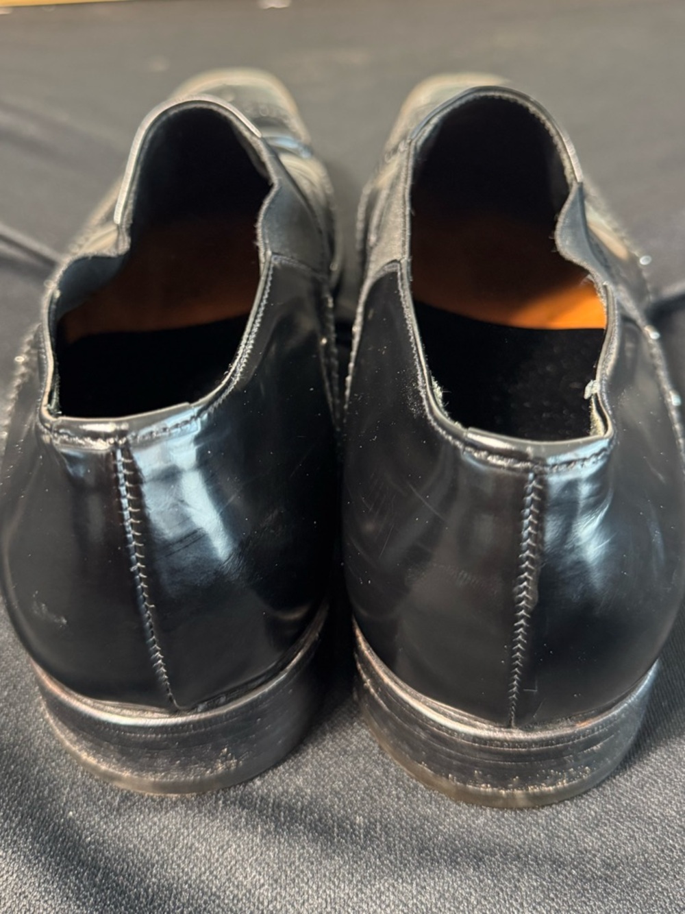 Prada Black Leather Slip-On Brogue Shoes with Studded Cap Toe Size 10 - Picture 6 of 6